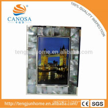 Décoration intérieure Black Mother of Pearl Souvenir Metal Photo Frame